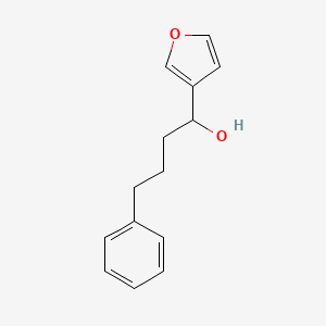 molecular formula C14H16O2 B8343175 3-(1-Hydroxy-4-phenylbutyl)-furan 