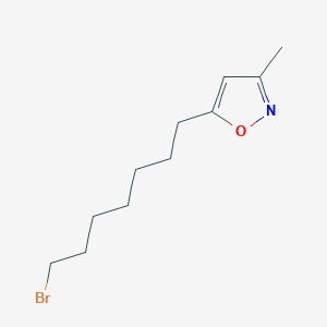 molecular formula C11H18BrNO B8343184 5-(7-Bromoheptyl)-3-methylisoxazole 