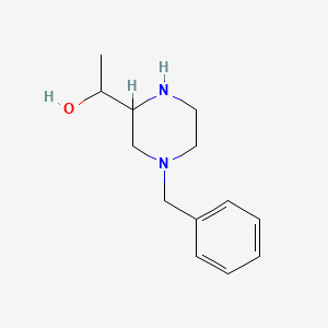 molecular formula C13H20N2O B8343216 alpha-Methyl-4-(phenylmethyl)-2-piperazinemethanol 