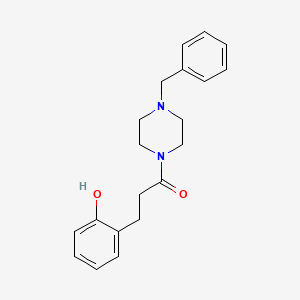 molecular formula C20H24N2O2 B8343222 1-(4-Benzylpiperazino)-3-(2-hydroxyphenyl)-1-propanone 