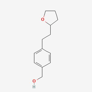 molecular formula C13H18O2 B8343238 (4-(2-(Tetrahydrofuran-2-yl)-ethyl)-phenyl)-methanol 