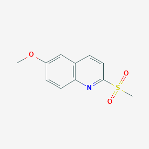 molecular formula C11H11NO3S B8343261 2-Methanesulfonyl-6-methoxy-quinoline 