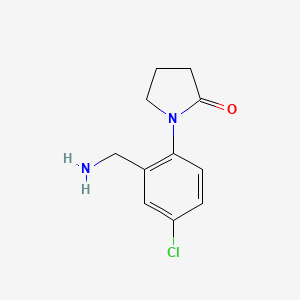 molecular formula C11H13ClN2O B8343265 1-(2-Aminomethyl-4-chloro-phenyl)-pyrrolidin-2-one 