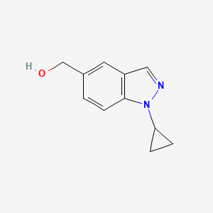 molecular formula C11H12N2O B8343278 (1-Cyclopropyl-1H-indazol-5-yl) methanol 