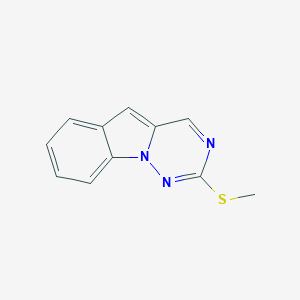 molecular formula C11H9N3S B8343286 2-(Methylsulfanyl)[1,2,4]triazino[1,6-a]indole CAS No. 1233093-48-5