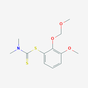 molecular formula C12H17NO3S2 B8343290 3-Methoxy-2-(methoxymethoxy)phenyl dimethyldithiocarbamate 