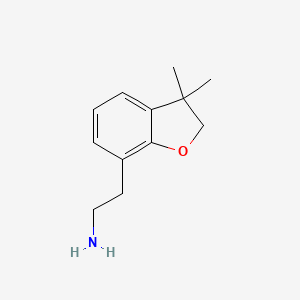 molecular formula C12H17NO B8343349 2-(3,3-dimethyl-2H-benzofuran-7-yl)ethanamine 