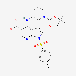 methyl 4-((1-(tert-butoxycarbonyl)piperidin-3-yl)amino)-1-tosyl-1H-pyrrolo[2,3-b]pyridine-5-carboxylate