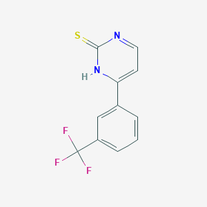 molecular formula C11H7F3N2S B8343410 2-Mercapto-4-(m-trifluoromethylphenyl)pyrimidine 