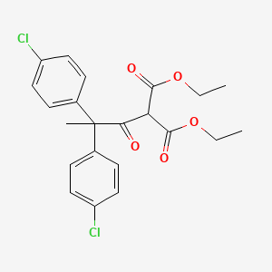 molecular formula C22H22Cl2O5 B8343457 Diethyl 2-(2,2-bis(4-chlorophenyl)propanoyl)malonate 
