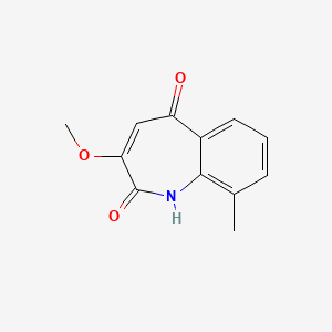 molecular formula C12H11NO3 B8343471 3-Methoxy-9-methyl-1H-1-benzazepine-2,5-dione 
