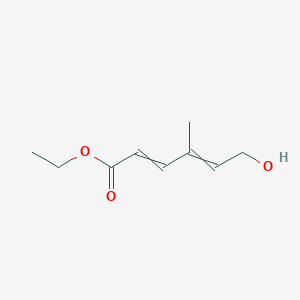 molecular formula C9H14O3 B8343479 Ethyl 6-hydroxy-4-methylhexa-2,4-dienoate CAS No. 86459-95-2