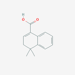 molecular formula C13H14O2 B8343480 3,4-Dihydro-4,4-dimethyl-1-naphthalene-carboxylic acid 