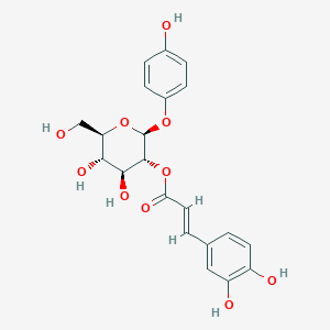 molecular formula C21H22O10 B083435 [(2S,3R,4S,5S,6R)-4,5-二羟基-6-(羟甲基)-2-(4-羟基苯氧基)氧杂环-3-基] (E)-3-(3,4-二羟基苯基)丙-2-烯酸酯 CAS No. 14477-53-3