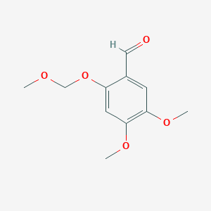 molecular formula C11H14O5 B8343538 4,5-Dimethoxy-2-methoxymethoxybenzaldehyde 