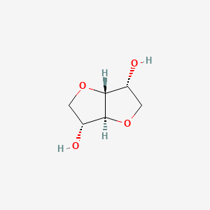molecular formula C6H10O4 B8343542 (3R,3aS,6R,6aR)-hexahydro-furo[3,2-b]furan-3,6-diol 