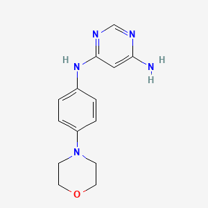 molecular formula C14H17N5O B8343548 N-(4-Morpholin-4-yl-phenyl)-pyrimidine-4,6-diamine 