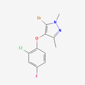 5-bromo-4-(2-chloro-4-fluorophenoxy)-1,3-dimethyl-1H-pyrazole