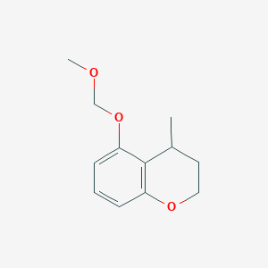 molecular formula C12H16O3 B8343566 5-(Methoxymethoxy)-4-methyl-chromane 