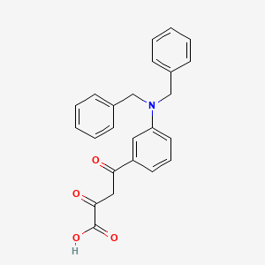 molecular formula C24H21NO4 B8343634 4-[3-(Dibenzylamino)phenyl]-2,4-dioxobutanoic acid 