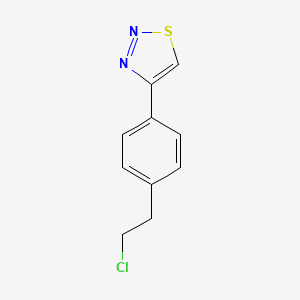 molecular formula C10H9ClN2S B8343664 4-(4-(2-Chloroethyl)phenyl)-1,2,3-thiadiazole 