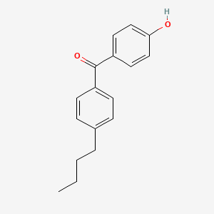 molecular formula C17H18O2 B8343685 4-n-Butylphenyl 4-hydroxyphenyl ketone 