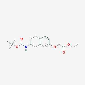 (S)-Ethyl 2-((7-((tert-Butoxycarbonyl)amino)-5,6,7,8-tetrahydronaphthalen-2-yl)oxy)acetate