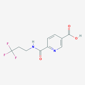 molecular formula C10H9F3N2O3 B8343690 6-[(3,3,3-Trifluoropropyl)carbamoyl]nicotinic acid 