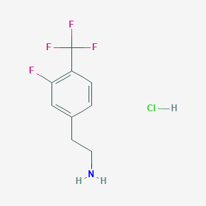 molecular formula C9H10ClF4N B8343716 2-(3-Fluoro-4-trifluoromethyl-phenyl)-ethylamine hydrochloride 