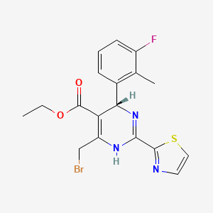 Ethyl (S)-6-(bromomethyl)-4-(3-fluoro-2-methylphenyl)-2-(thiazol-2-yl)-1,4-dihydropyrimidine-5-carboxylate