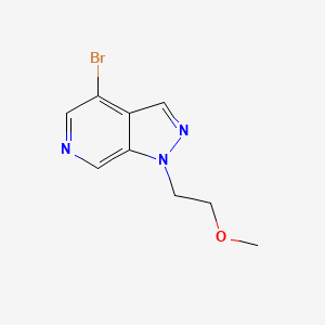 molecular formula C9H10BrN3O B8343762 4-bromo-1-(2-methoxy-ethyl)-1H-pyrazolo[3,4-c]pyridine 