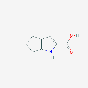 molecular formula C9H11NO2 B8343790 5-Methyl-1,4,5,6-tetrahydrocyclopenta[b]pyrrole-2-carboxylic acid 