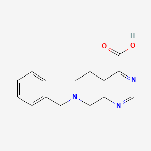molecular formula C15H15N3O2 B8343807 7-Benzyl-5,6,7,8-tetrahydropyrido[3,4-d]pyrimidine-4-carboxylic acid 