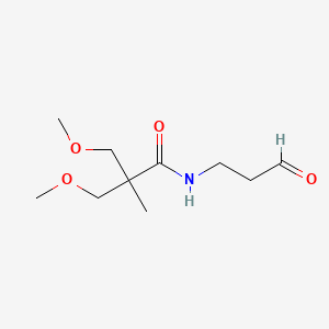 molecular formula C10H19NO4 B8343830 3-methoxy-2-methoxymethyl-2-methyl-N-(3-oxo-propyl)-propionamide 