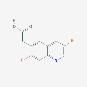 molecular formula C11H7BrFNO2 B8343839 (3-Bromo-7-fluoro-quinolin-6-yl)-acetic acid 