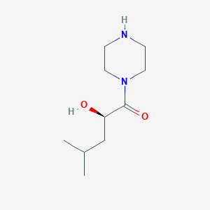 molecular formula C10H20N2O2 B8343848 (R)-2-hydroxy-4-methyl-1-(piperazin-1-yl)pentan-1-one 