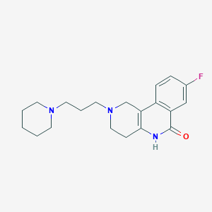 molecular formula C20H26FN3O B8343875 8-Fluoro-2-(3-piperidin-1-ylpropyl)-1,3,4,5-tetrahydrobenzo[c][1,6]naphthyridin-6-one 