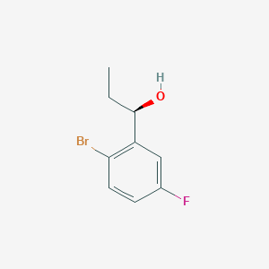 molecular formula C9H10BrFO B8343885 (1R)-1-(2-bromo-5-fluorophenyl)propan-1-ol 