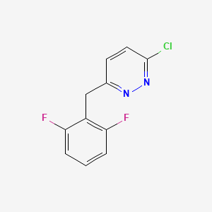 molecular formula C11H7ClF2N2 B8343903 3-Chloro-6-(2,6-difluorobenzyl)pyridazine 