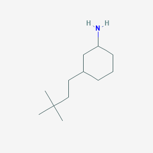 molecular formula C12H25N B8343922 3-(3,3-Dimethylbutyl)cyclohexanamine 