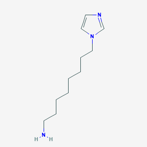 molecular formula C11H21N3 B8343926 1H-Imidazole-1-octanamine 