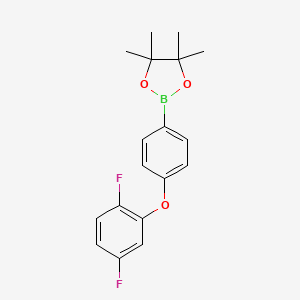 molecular formula C18H19BF2O3 B8343974 2-[4-(2,5-Difluorophenoxy)phenyl]-4,4,5,5-tetramethyl-1,3,2-dioxaborolane 
