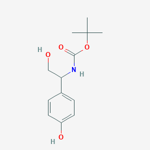 molecular formula C13H19NO4 B8344061 Tert-butyl (2-hydroxy-1-(4-hydroxyphenyl)ethyl)carbamate 