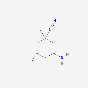molecular formula C10H18N2 B8344072 3-Cyano-3,5,5-trimethylcyclohexylamine 