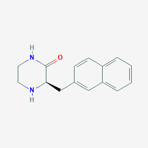 molecular formula C15H16N2O B8344110 (3R)-3-((2-naphthyl)methyl)piperazin-2-one 