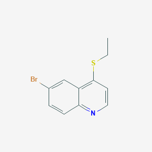 molecular formula C11H10BrNS B8344130 6-Bromo-4-ethylsulfanyl-quinoline 