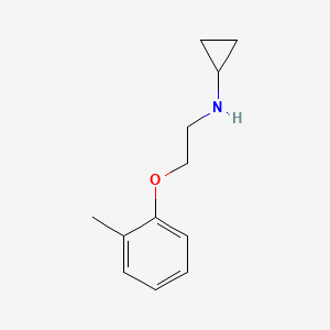 molecular formula C12H17NO B8344149 Cyclopropyl-(2-o-tolyloxyethyl)amine 