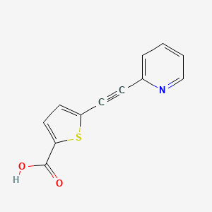 molecular formula C12H7NO2S B8344160 5-(Pyridine-2-ylethynyl)thiophene-2-carboxylic acid 