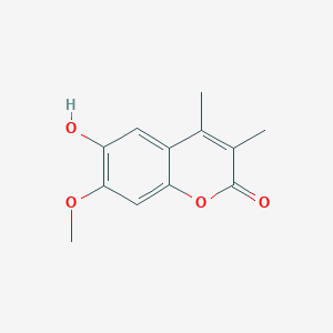 molecular formula C12H12O4 B8344195 6-hydroxy-7-methoxy-3,4-dimethyl-2H-1-benzopyran-2-one 