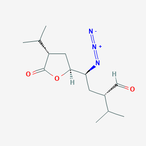 (S)-2-[(S)-2-azido-2-((2S,4S)-4-isopropyl-5-oxo-tetrahydro-furan-2-yl)-ethyl]-3-methyl-butyraldehyde